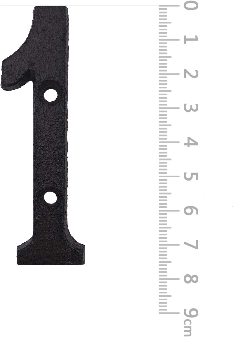 BetLight House Numbers- 3 Inch Innovative Wrought Iron Numbers- Vintage Nail on Die Cast Mailbox Numbers/Number 1