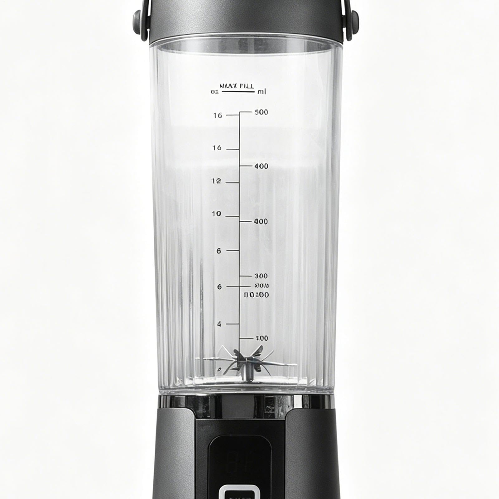 Licuadora personal LED Display 500 ml Exprimidor De Frutas Compacto | Batidor portátil licuadora para zumo, café, bebidas, comida, viajes, exterior, hogar,