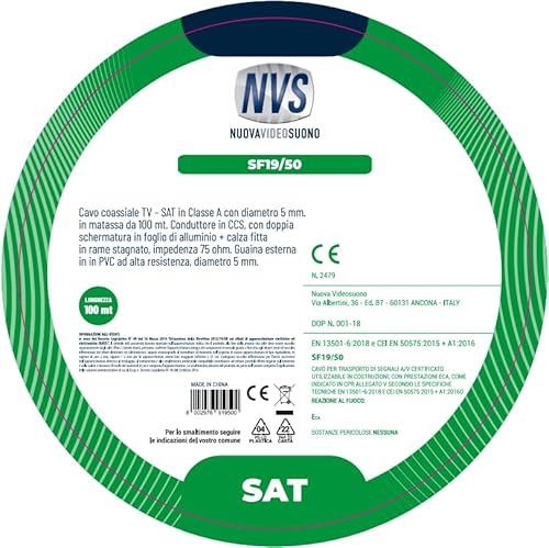 NVS Cavo coassiale TV – SAT in Classe A con