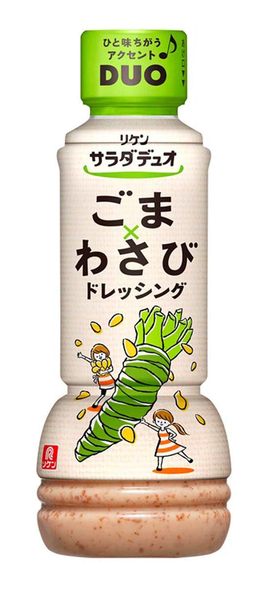 リケン 理研ビタミン サラダデュオ ごまわさびドレッシング 300ml ×3個