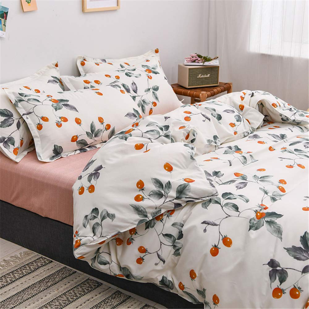 Drucon Set Di Biancheria Da Letto Matrimoniale Queen Size Con Motivo Floreale - 3 Pezzi In Morbida Microfibra, Leggero Per Tutte Le Stagioni