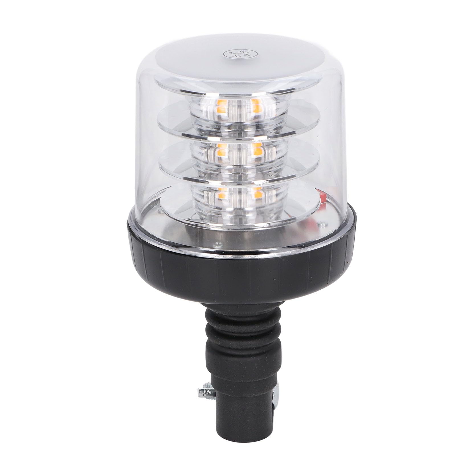 Luz LED giratoria de 54 W con rotación de 360 grados, baliza de advertencia de emergencia con 18 LED de alta potencia, CC 12–24 V, para seguridad del tráfico en obras y vehículos