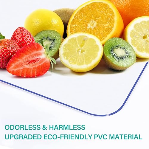 Miniatura 6 de Protector de mesa de plástico transparente de 8 x 36 pulgadas, protector de mesa de comedor de 0.059 in de grosor, impermeable, sin olor,