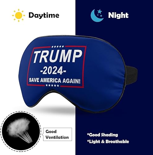 Miniatura 5 de Trump 2024 Save America Again - Máscara para dormir con venda de los ojos con correa ajustable, bloquea la siesta de viaje de noche ligera para
