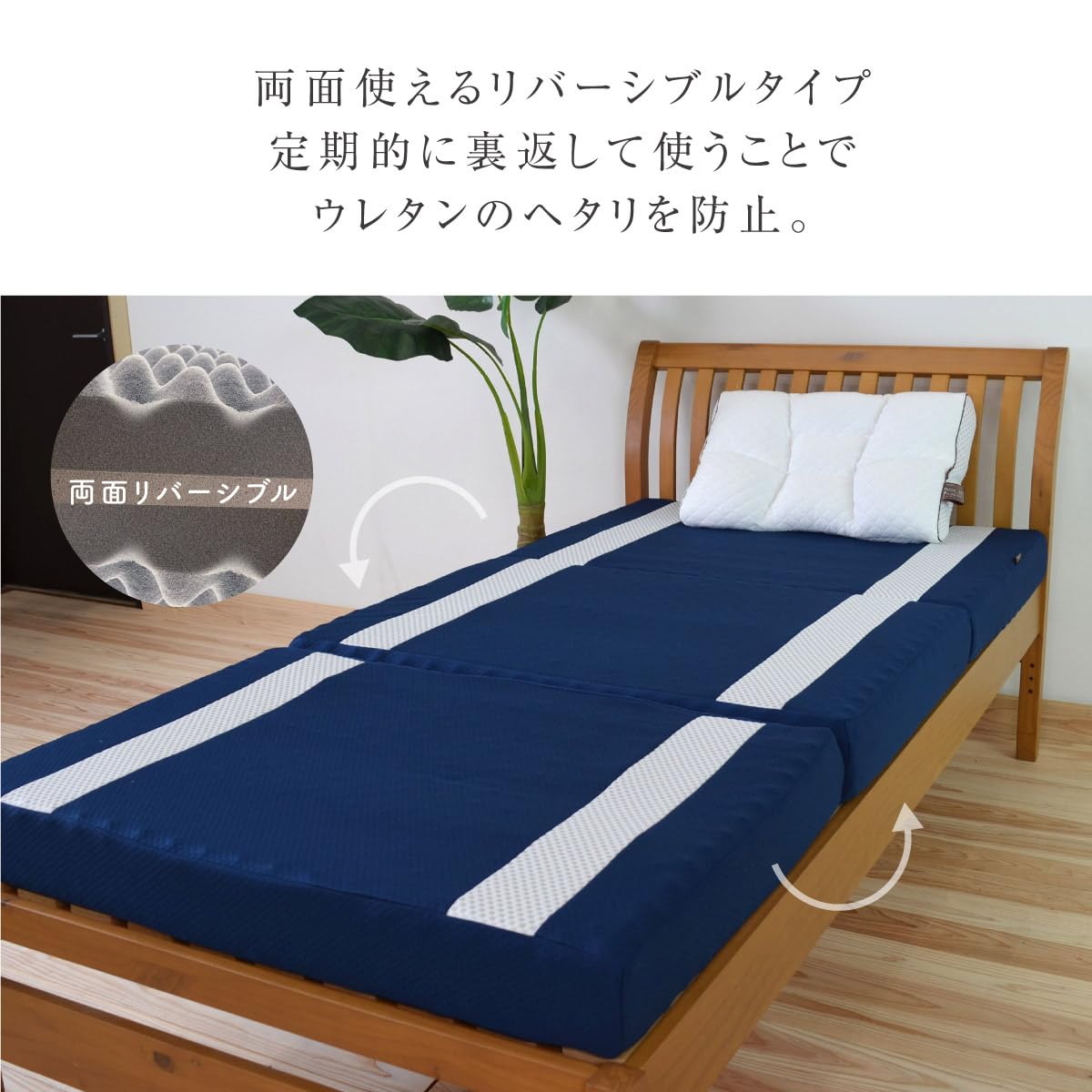 Amazon｜腰楽寝マットWプロファイル 厚み12cm マットレス ダブル 