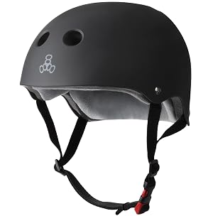Triple Eight Certified Sweatsaver Helmet for Skateboarding BMX Roller Derby Roller Skating Inline Skating Scooter and Bike