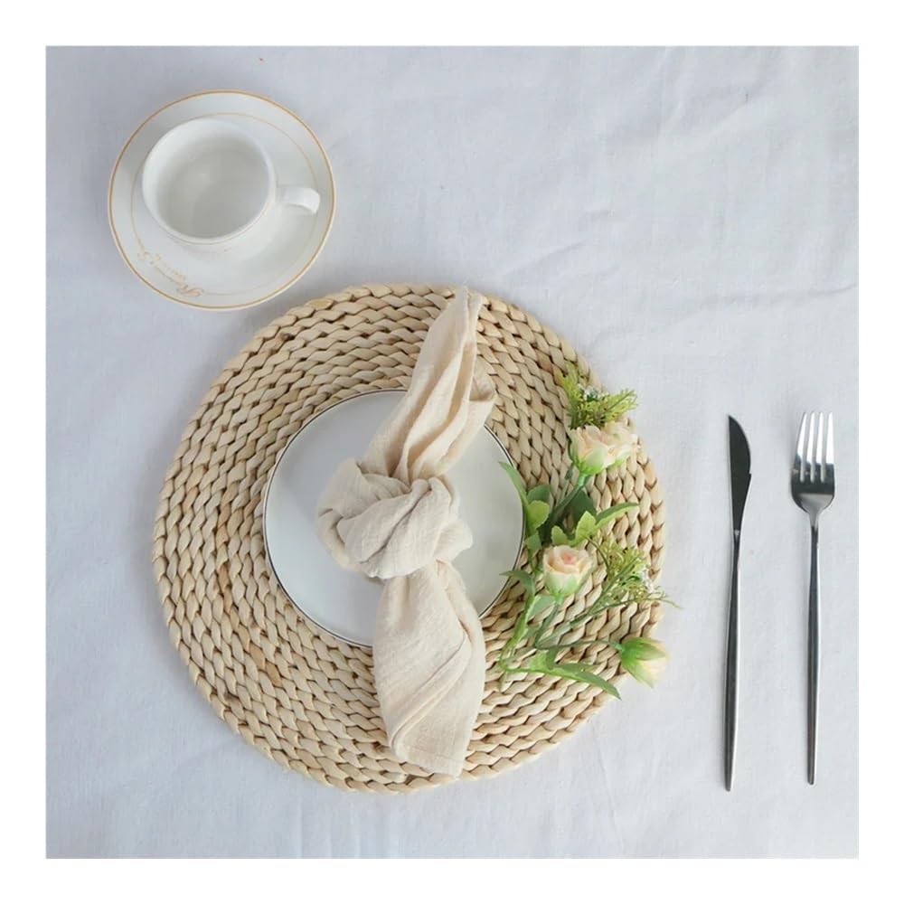 cloth napkins, 10pcs 40X40CM Texture Cotton Gauze Napkin,Suitable For Dinner Table Rustic Wedding Decor,Kitchen Place Mats(Beige)