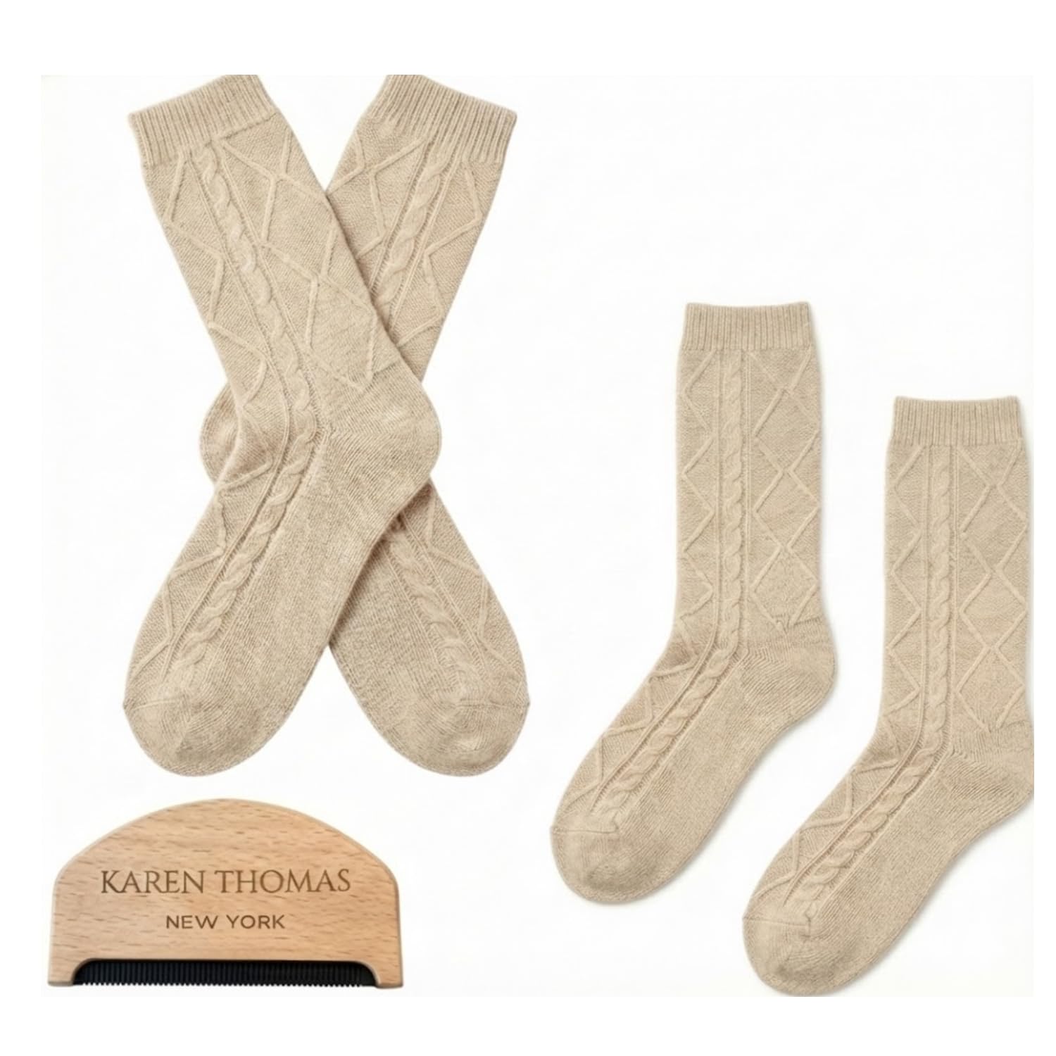 Karen Thomas 100% Cashmere Women's Sleep Socks