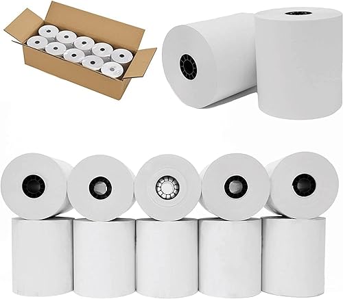 Miniatura 2 de (10 rollos) Papel térmico de 2 1/4 pulgadas x 165 pies para rollos de papel de caja registradora Sharp XEA507 XEA407 XEA207 ERA247 347 Sharp