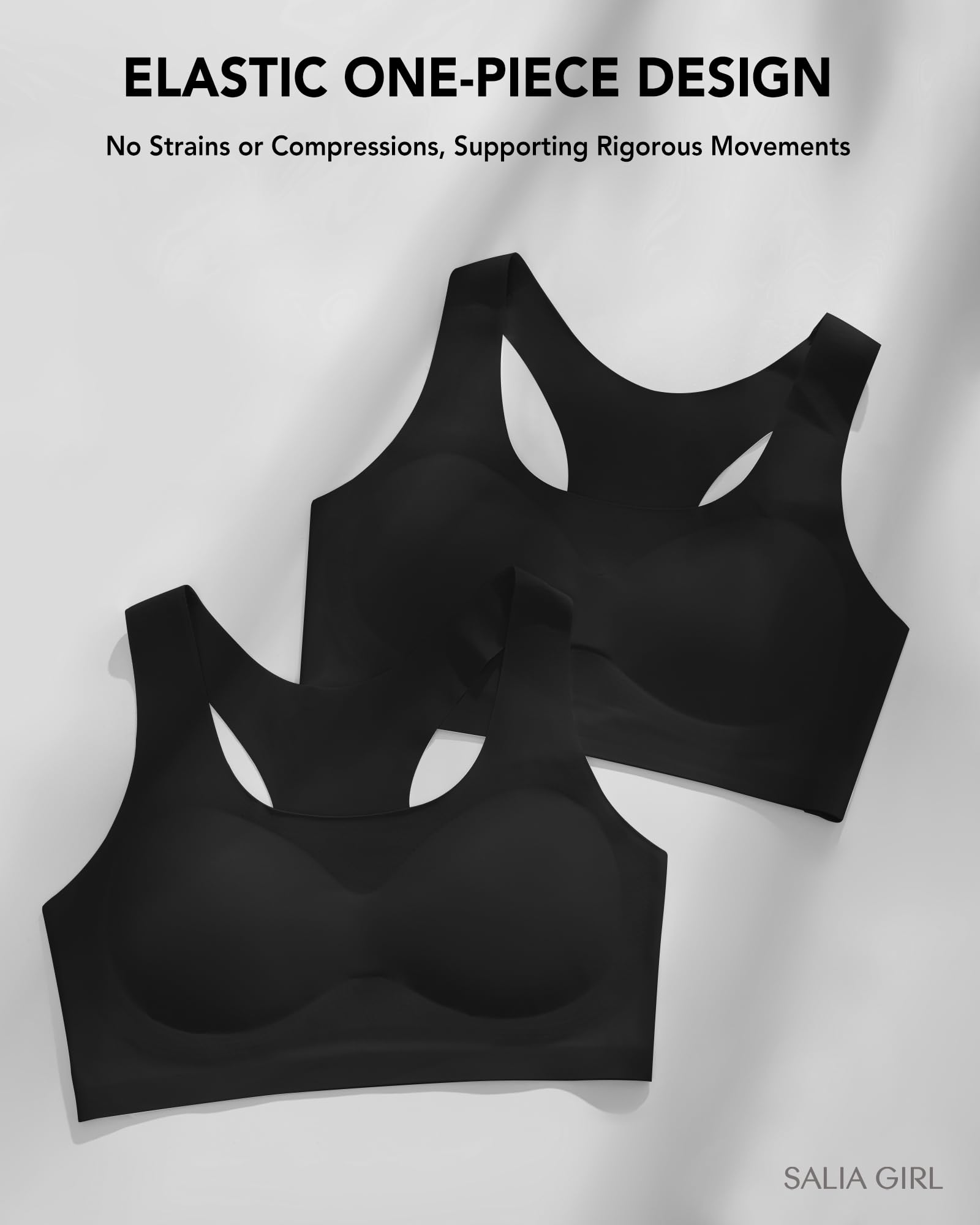 SALIA Girl Sujetadores de Entrenamiento para niñas de 10 a 16 años, diseño sin Costuras con Relleno Suave extraíble