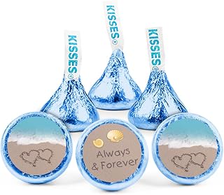 90ct Beach Wedding Candy Kisses Favors - Candy Included