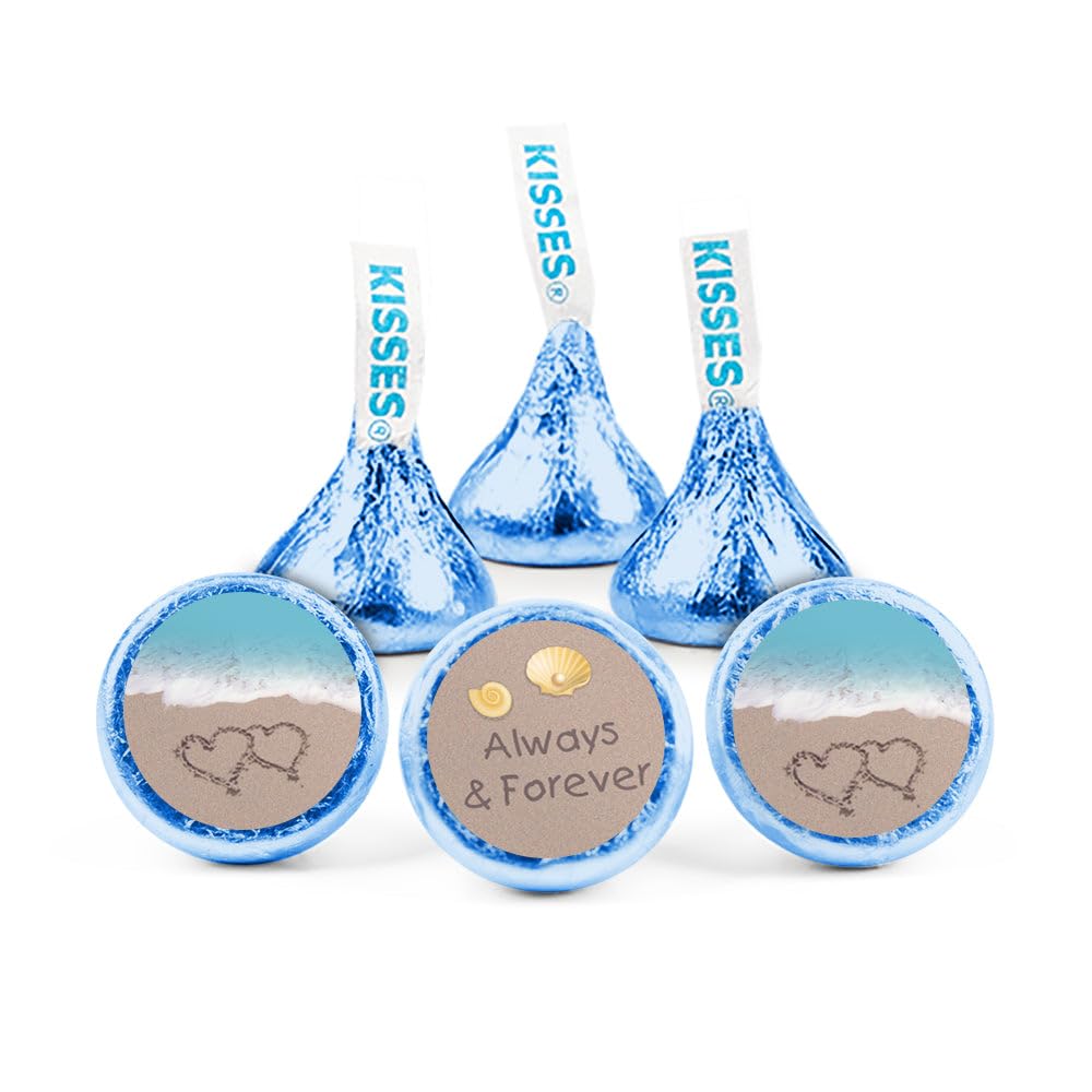 90ct Beach Wedding Candy Kisses Favors - Candy Included
