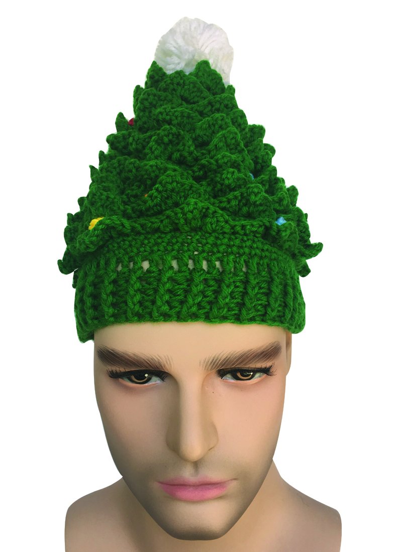 Condition photo showing New/Like New for Kafeimali Unisex Christmas Winter Knitted Crochet Beanie Santa Hat Bearded Caps