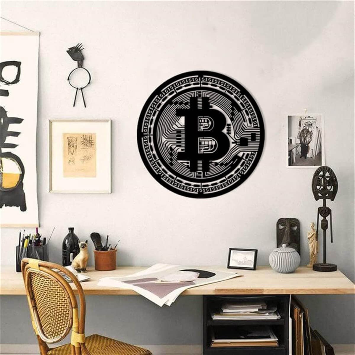 Amazon.com: Bitcoin Metal Wall Decor, Bitcoin Metal Wall Art, Coins Wall  Decor, Metal Wall Decor, Finance Gifts, Cryptocurrency Wall Art, BTC Metal  Wall Art, Crytpo Metal Art, Bitcoin, Interior Decoration - Home