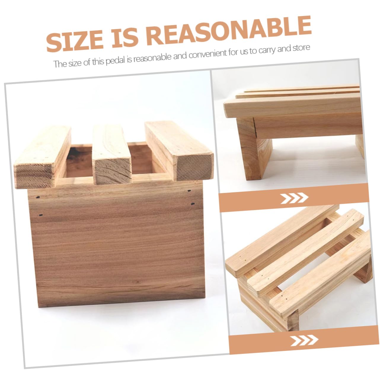 CHILDWEET Taburete De Madera para Niño Niña Y Adultos Escalera Pequeña Reutilizable Banco De Paso Estable Y Duradero para Baño Y Cocina