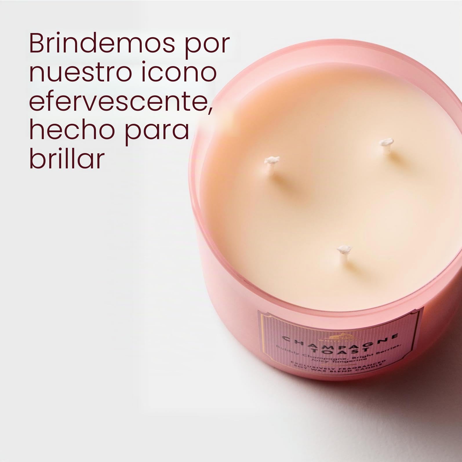 Bath & Body Works Vela perfumada de 3 mechas Champagne Toast, 411 g