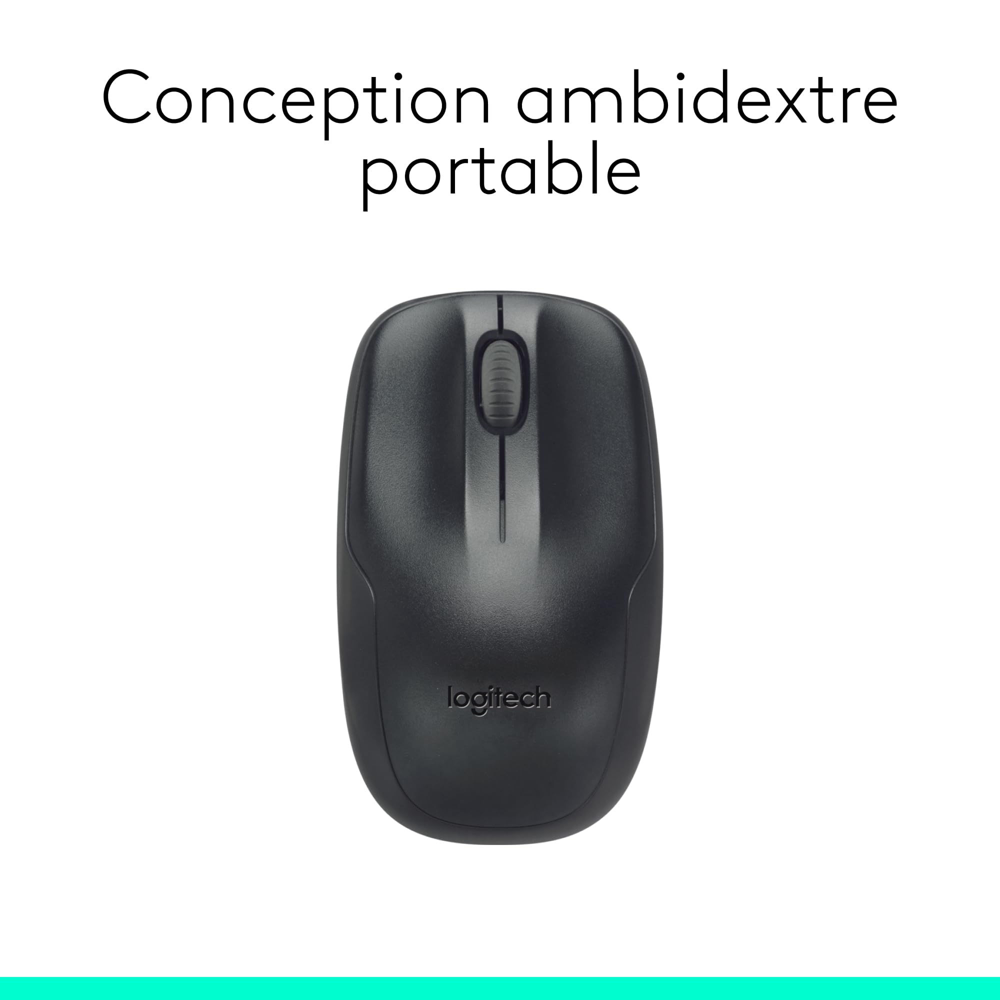 Logitech MK220 Combo Clavier Souris Sans Fil Pour Windows, 2,4 GHz Avec Récepteur USB Unifying, Souris , Batterie Longue Durée 24 Mois, PC/Portable, AZERTY Français - Noir