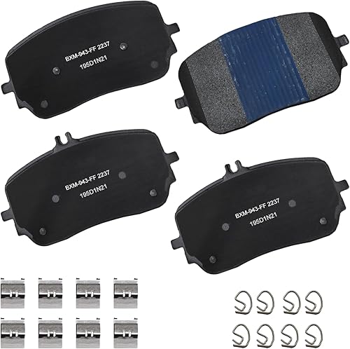 Vista 244 de Bendix Premium SBM8 - Pastillas de freno semimetálicas Premium para modelos seleccionados Buick Special, Camaro, Corvette, Phaeton, Olds F85, Vista