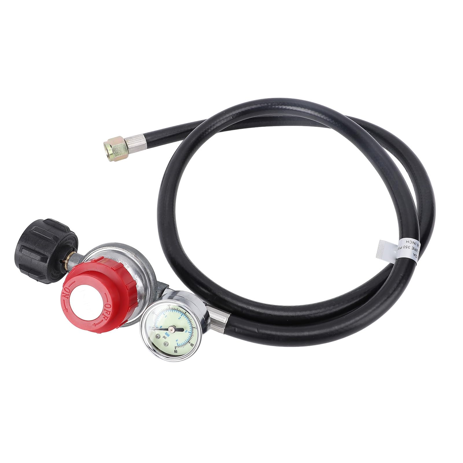 Regolatore di gas ad alta pressione Regolabile 0 a 30 psi per griglie friggitrici 130.000 BTU/ora capacità di 4 piedi