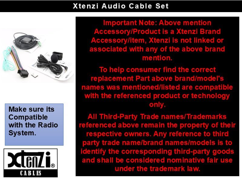 Xtenzi Car Audio 3 Pcs Cable Set XT3305 GPS MIC and Wire Harness Compatible with Pioneer AVIC-7000NEX 7100NEX 8000NEX 8100NEX