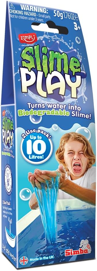 ZIMPLI - Slime Play Blue, DIY Slime Kit, colourful slime, Activity Toy for Children, Garden Toys, Pocket money or Christmas Stocking Filler