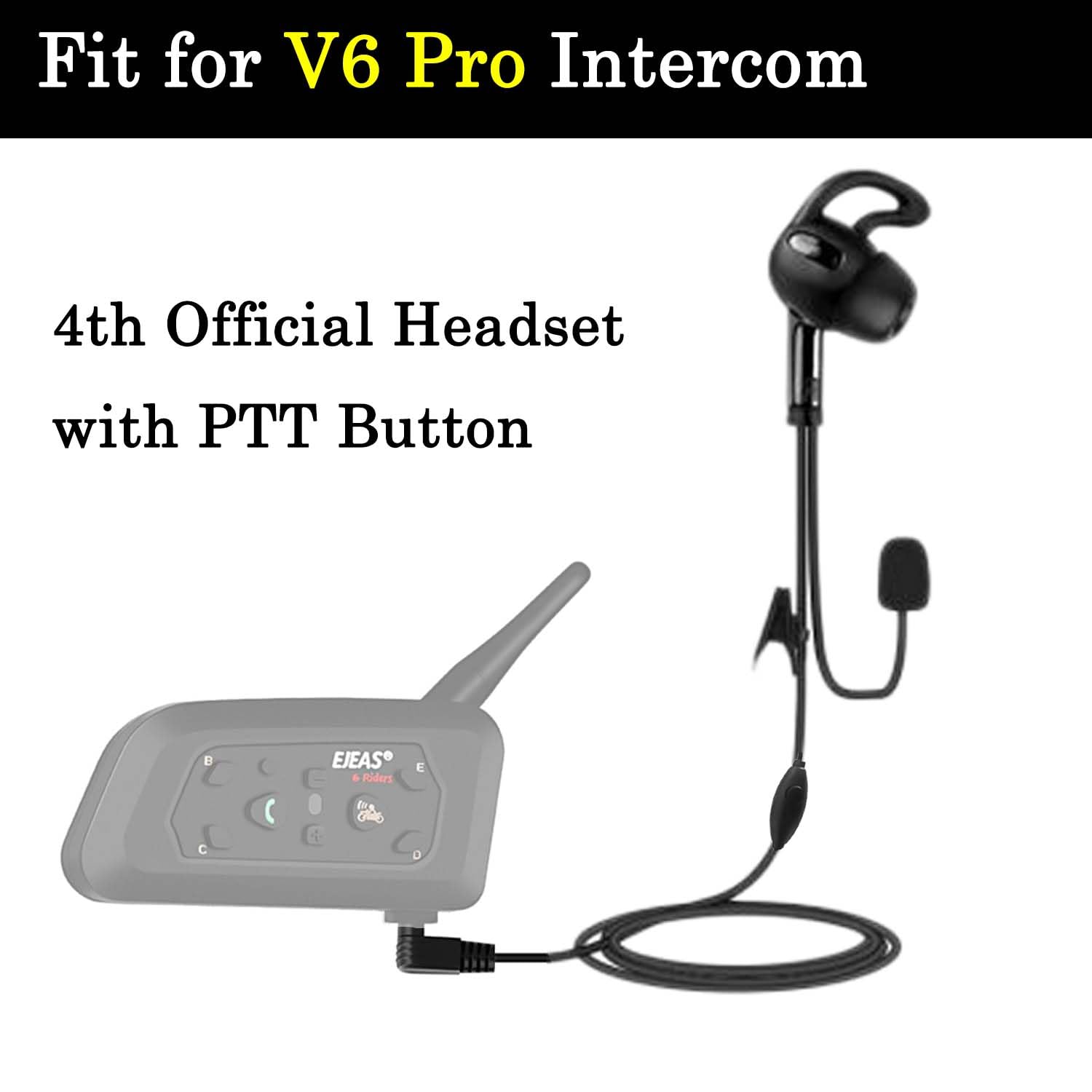 PPT - Auriculares de árbitro con conector redondo de 3,5 mm, auriculares con botón de presión para hablar para 4º oficial, auricular apto para radio V6 V4 FBIM Football Coach Intercom