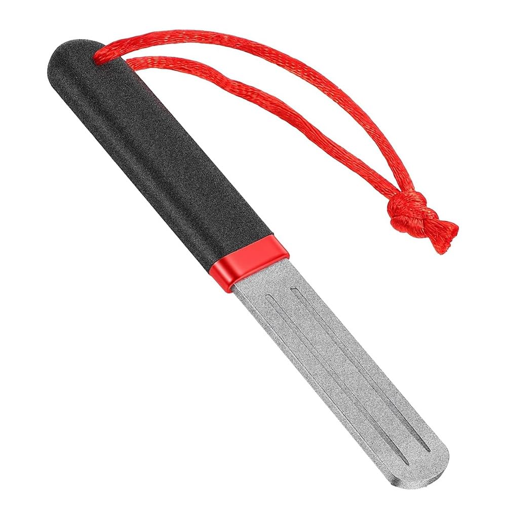 Hndhbfgrt V-Groove Sharpener for Fishing Hooks with Stone Coating, Portable Rapid Sharpening Tool