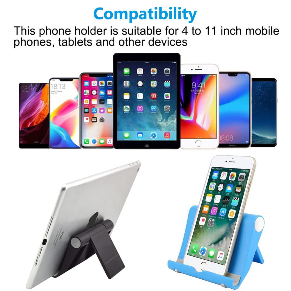 Support Universel Pliable Pour Smartphone Et Tablette - Lot De 2 - Réglable Et Portable