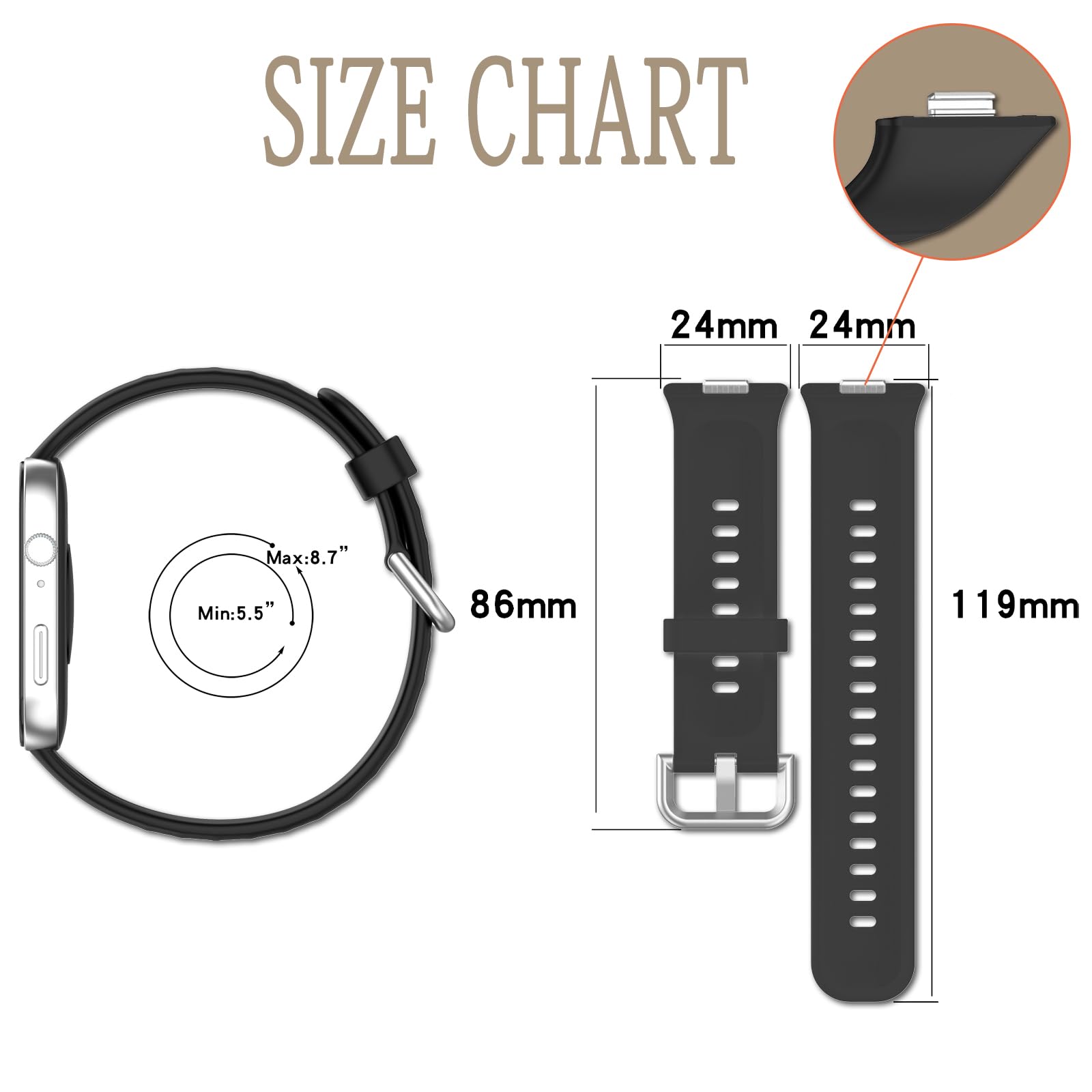 Cinturino Compatibile per Huawei Watch Fit 5/5 Pro / 4/4 Pro / 3 Cinturini Ricambio Donna Uomo Sport Bracciale (nessun Tracker)
