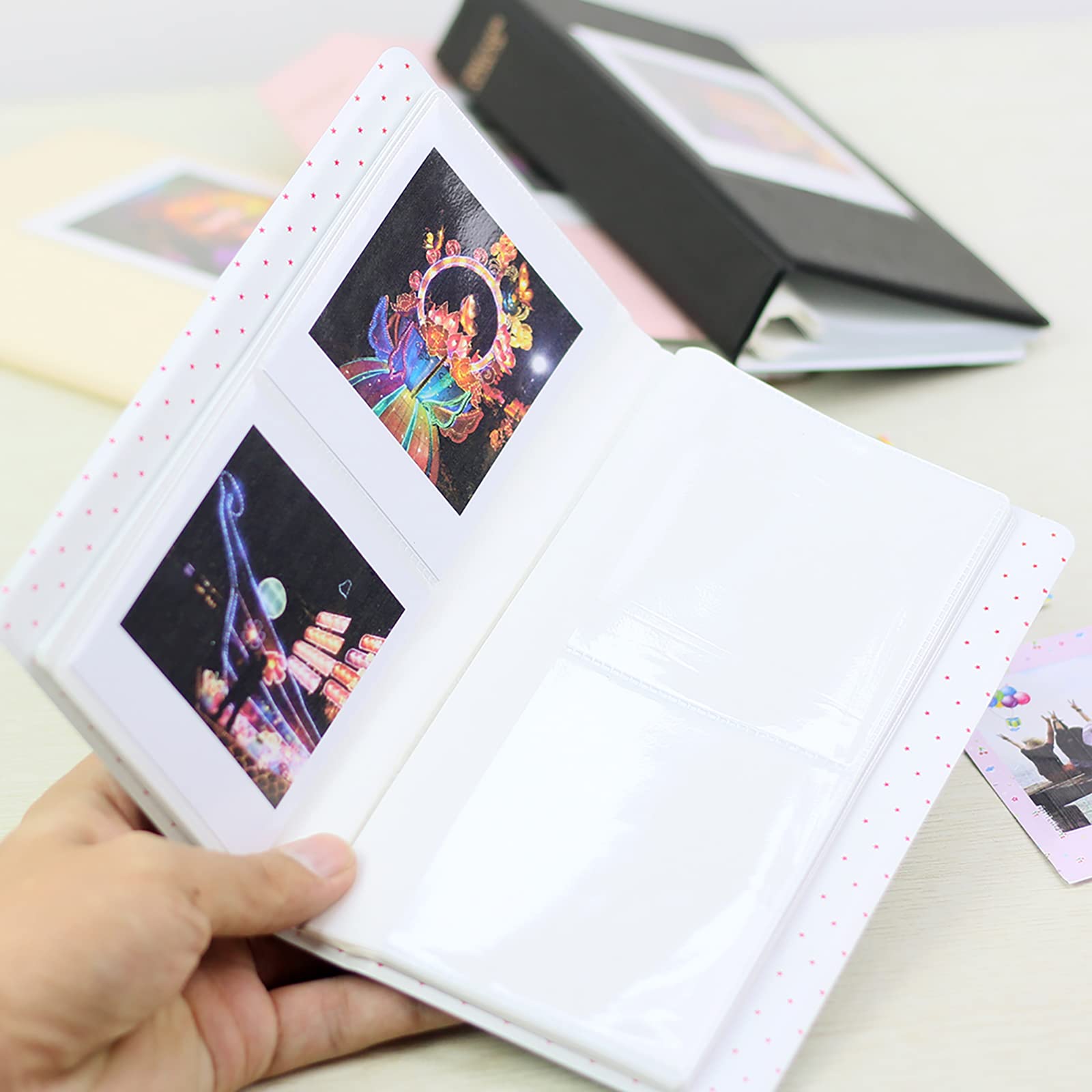 Rieibi 64 kieszenie, mini album fotograficzny, portfel, skóra PU album fotograficzny do Fujifilm Instax Square SQ1/SQ20/SQ10/SQ6/SP-3 aparat natychmiastowy, uroczy, kolorowy album fotograficzny do Polaroid
