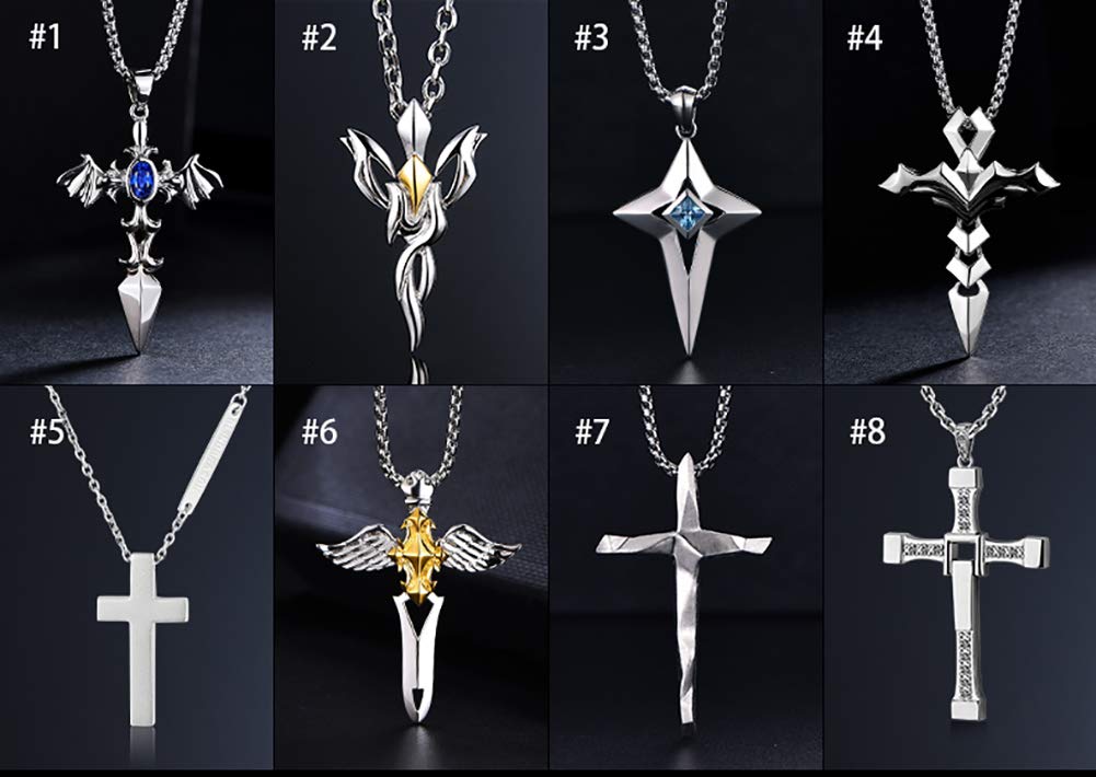 Stalen Touw Kruis Ketting - Jongens Ketting