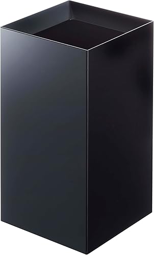 YAMAZAKI Home 4493 - Canasta de basura moderna con asa, tamaño único, color negro