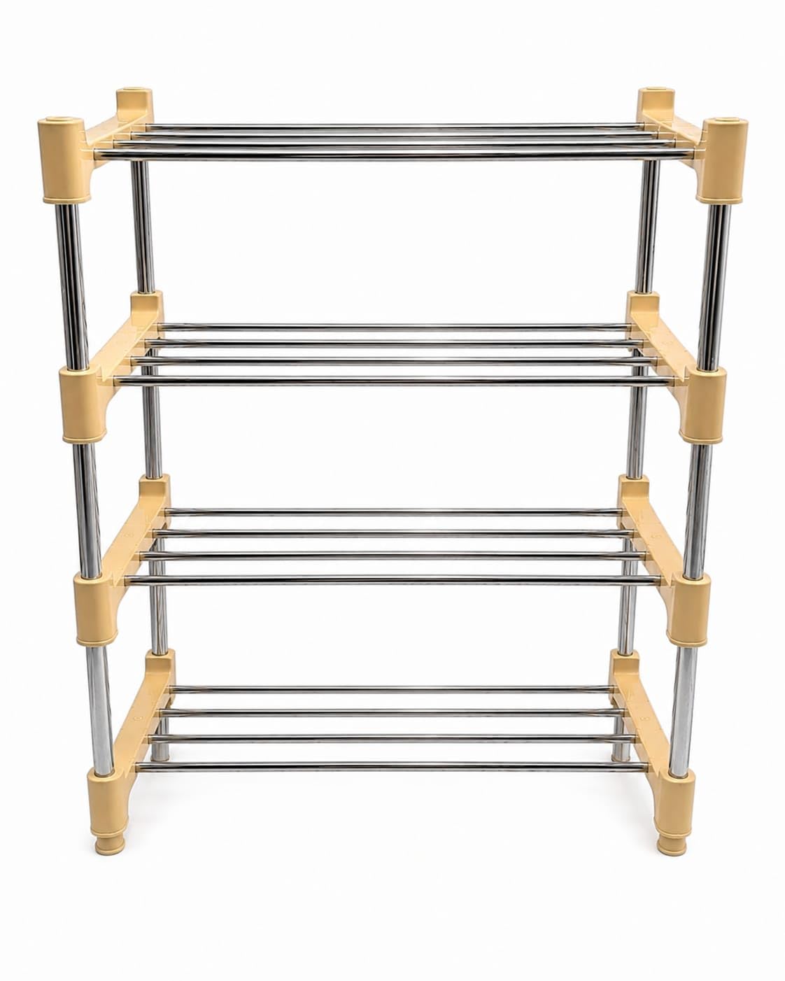 4-Tier Shoe Rack for Home | Heavy Duty Metal Shoe Storage Organizer | Adjustable Free Standing Shoe Shelf for Entryway, Closet, Bedroom, Hallway & Doorway | Space Saving Shoe Stand, Brown-picture-17