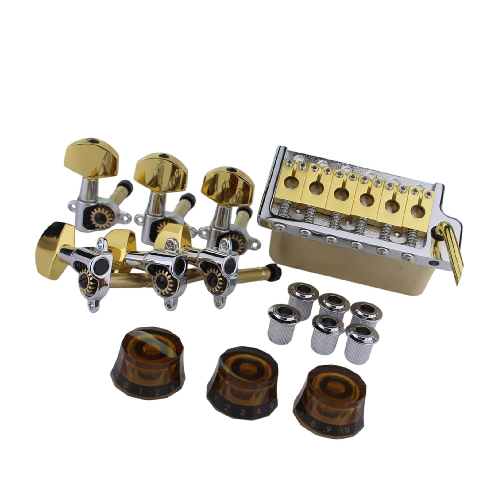 Kit Completo De Instalación De Puente De Guitarra Trémolo Para Instrumento Musical Profesional | Puente de guitarra(Set of BR knob)