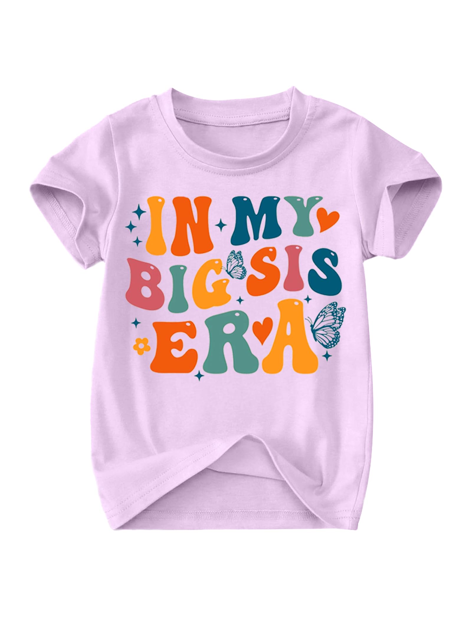 Toddler Big Sister Tee in My Big Sis Era Graphic T-Shirt Big Sis Announcement Crewneck Shirts Sibling Reveal Tops