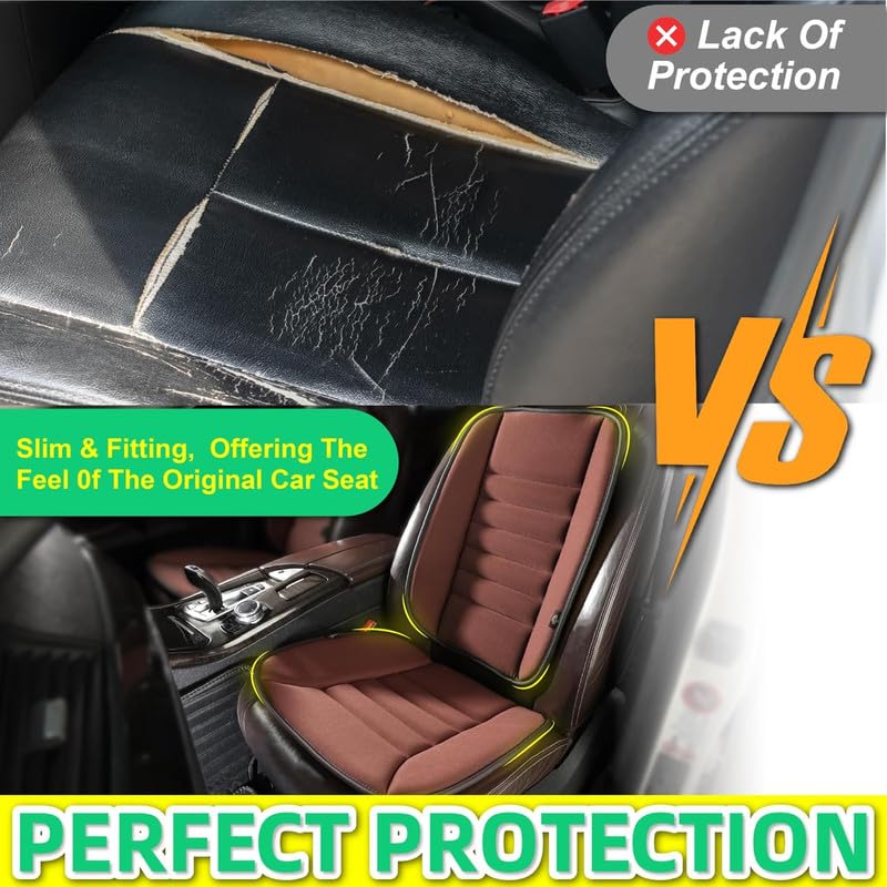 Image of Auto Oprema Car Seat Cushion with Back Support Pillow: Enhanced Comfort Memory Foam Design for Pain Relief, Ideal for Drivers and Office Use - Ergonomic Lumbar Comfort for Long Sitting - Brown