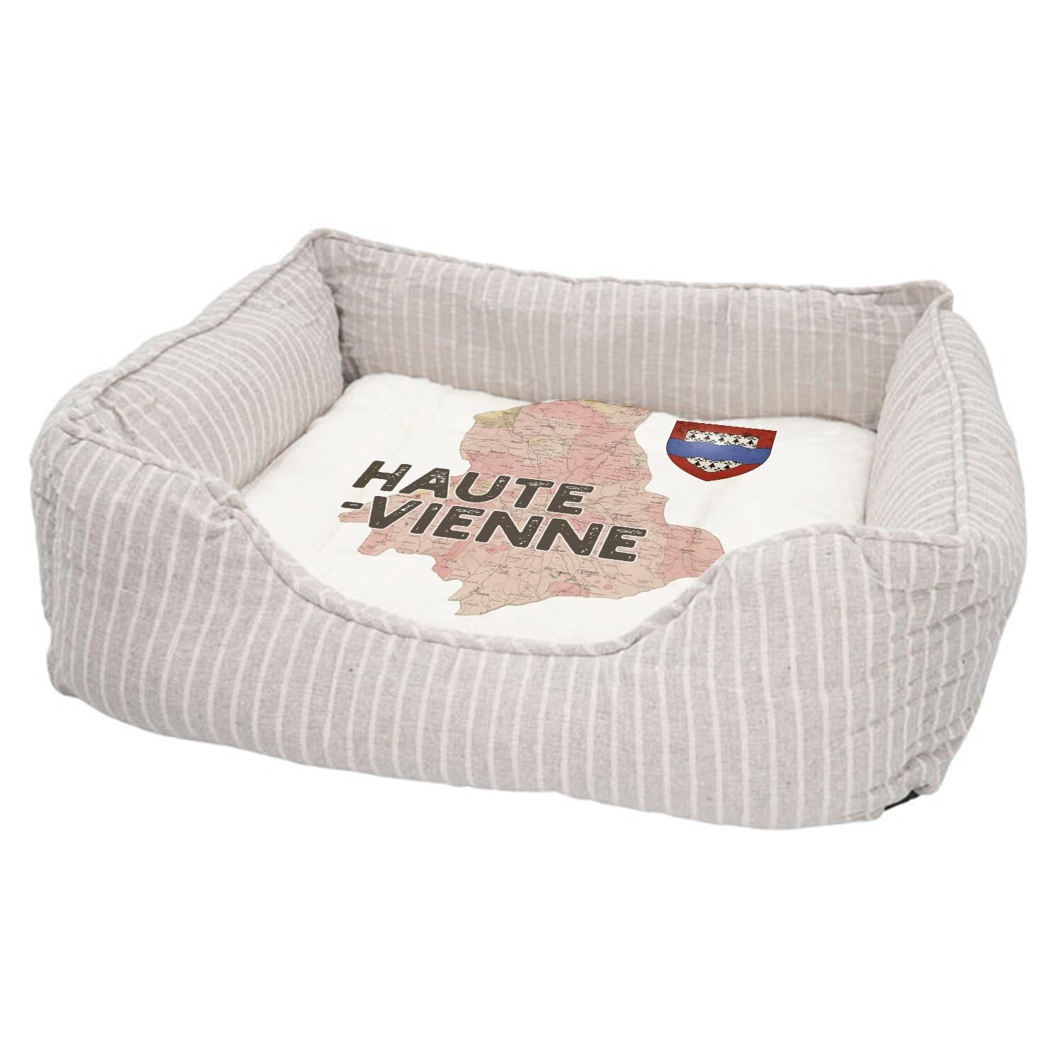 Panier pour chien et chat Haute Vienne 87 : lit confortable déhoussable imprimé en France