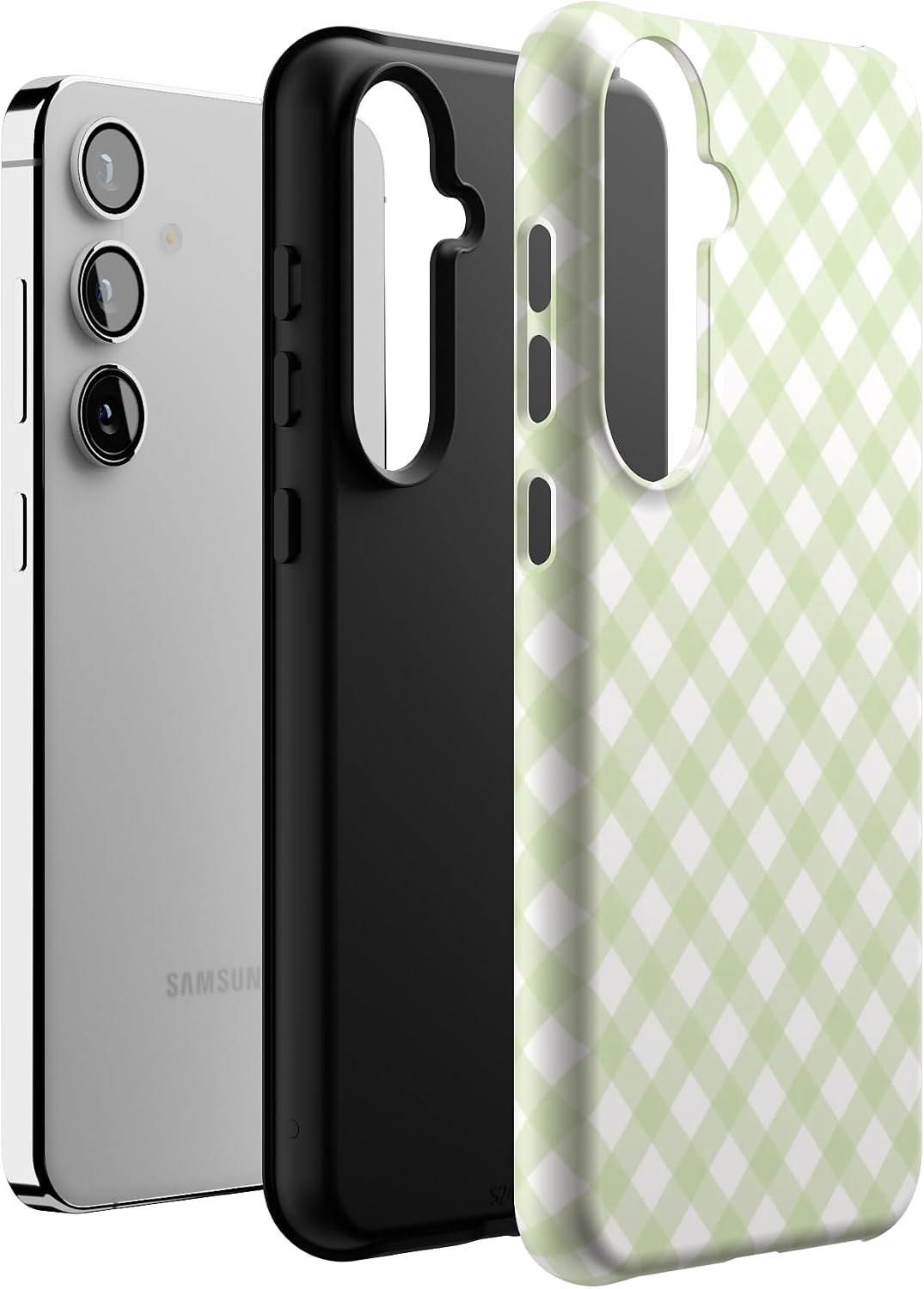 Casely Galaxy S24 Plus Case | Mint Lattice | Sunday Best | Essential Slim Dual-Layer Protective Design