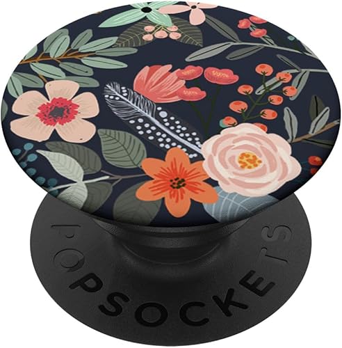Lindo colorido jardín botánico patrón floral PopSockets PopGrip agarre intercambiable para teléfonos y tabletas