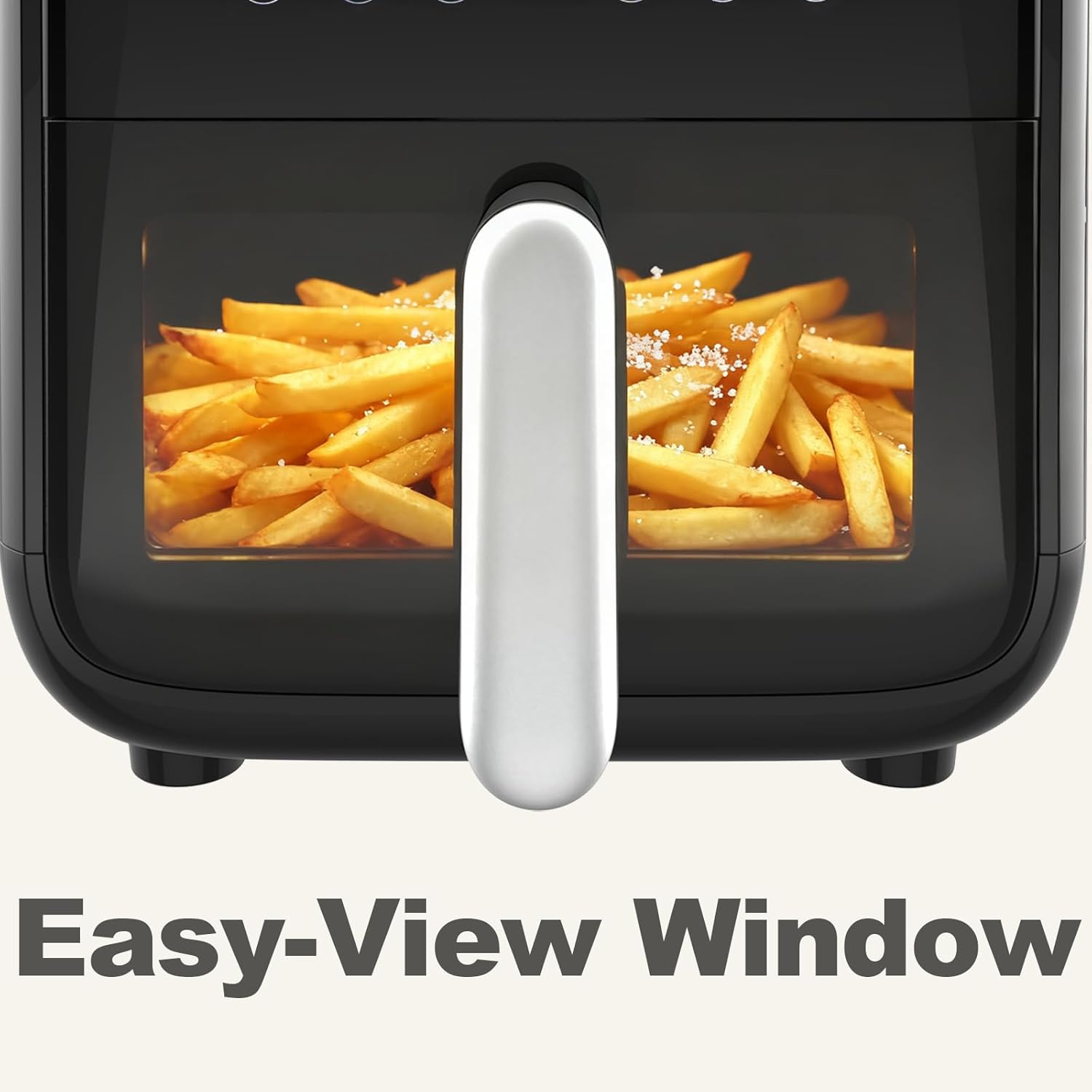 NEWBULIG 7.9QT Air Fryer with Transparent Window, 12-In-1 Large Air Fryers for Family, 400°F Wide Temperature for Rapid Heat, Roast Bake Dehydrate Reheat, Dishwasher Safe, Nonstick Basket, 1800W