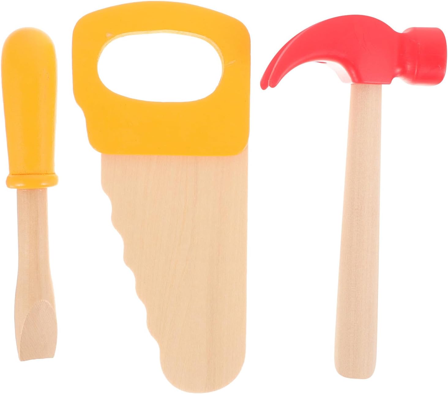 Garneck Small Wooden Hammer Tool for Kids: Simulation Pretend Playset Screwdriver Hammers Maintenance Props for Children Toddler Educational Party Favor