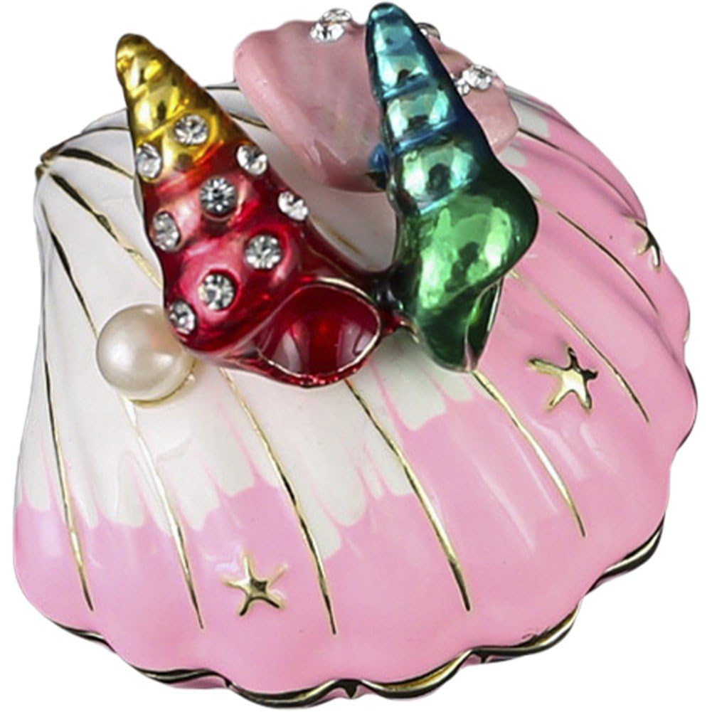 Boîte à bijoux en coquillage idéale sur la coiffeuse pour ranger vos bagues