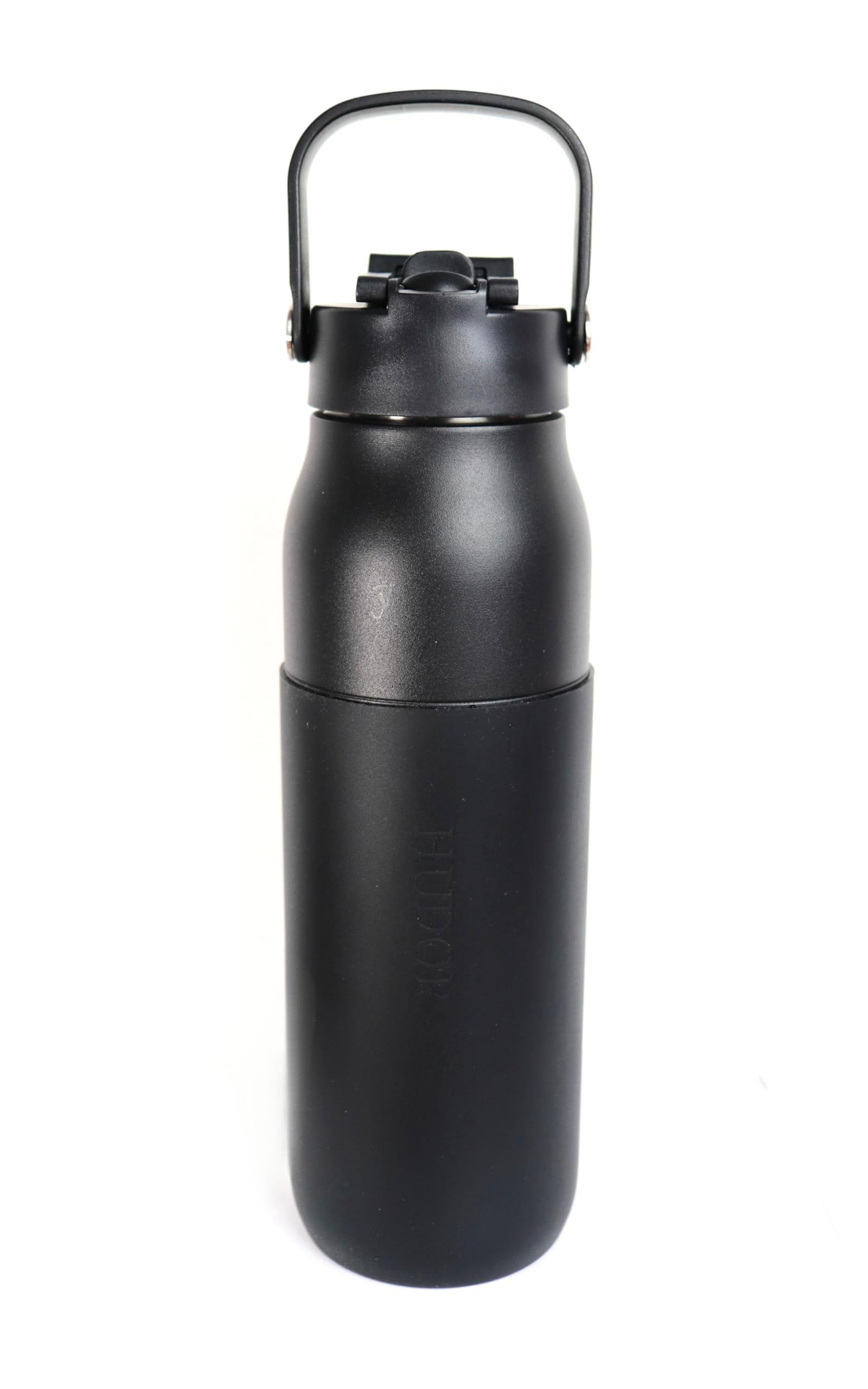 HUDOR Pulse 32oz Stainless Steel Water Bottles – Triple-Wall Vacuum Insulated Water Bottle with Leak Proof Straw Lid – BPA-Free, Ideal for Gym, Travel & Outdoor (Matte Black)