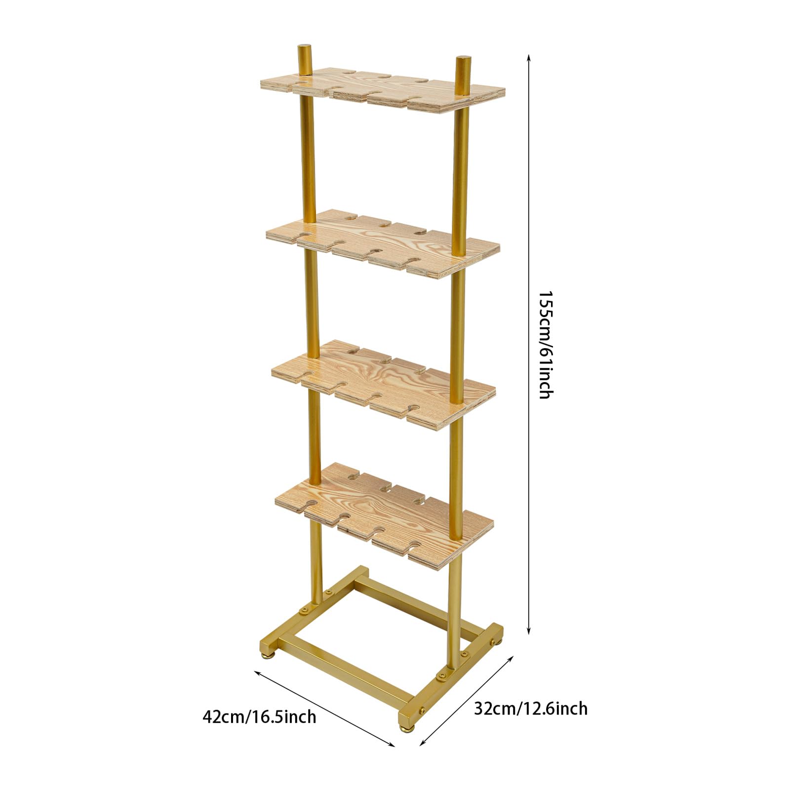 Champagne Glass Holder for Party Gold Champagne Wall Stand 4 Tier Champagne Rack Wood Wine Glass Holder Up to 32 Cups Champagne Tower Stand Wine Rack Display Floor Mounted Wine Glass Stemware Rack