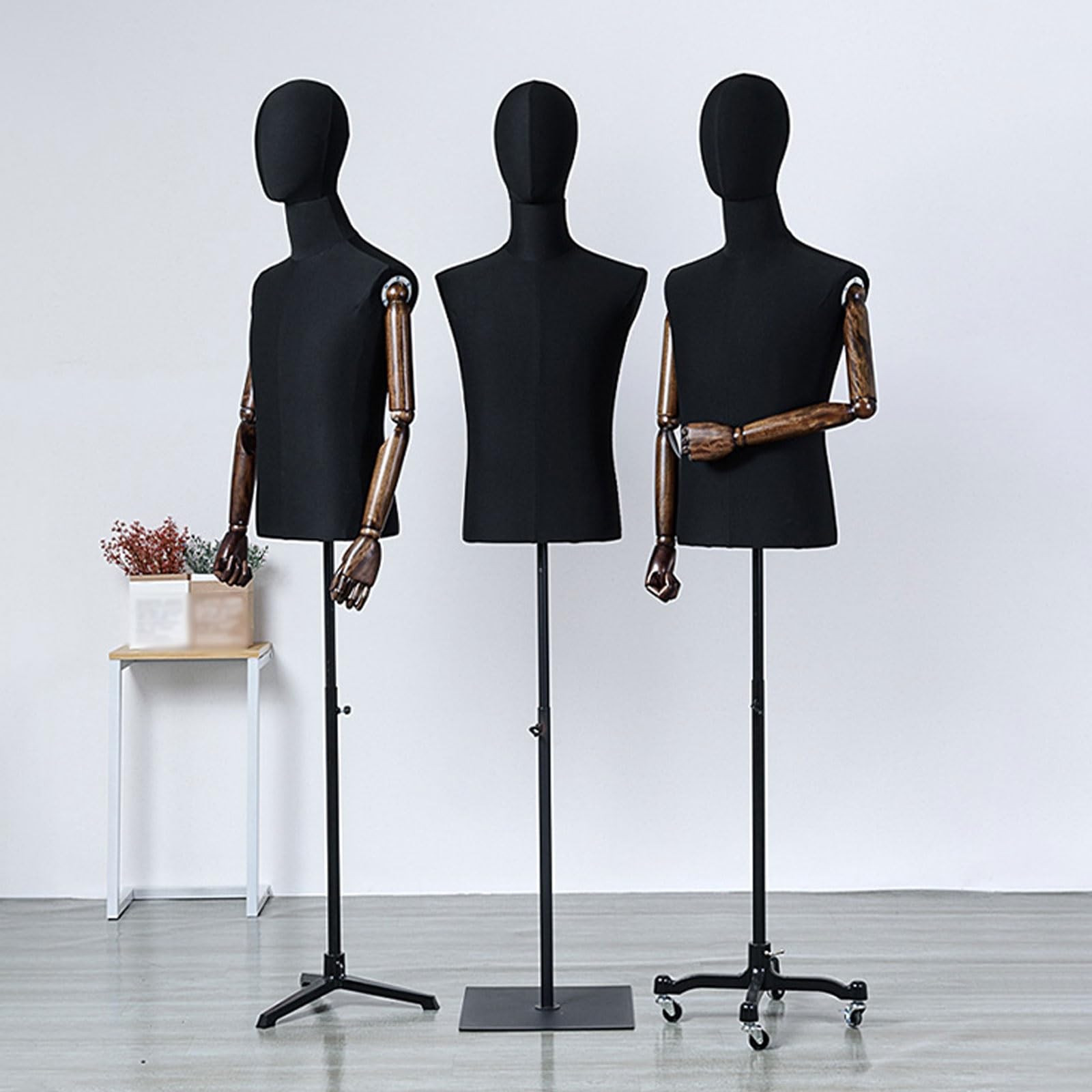 Maniqui Regulable Costura Viene con Una Base De Metal Estable, Manipulador de Simulación Flexible, Maniquí Ser Aplicable Ropa, Vestidos, Joyas, Exhibición de Costura ( Size : Circle , Color : Simulati