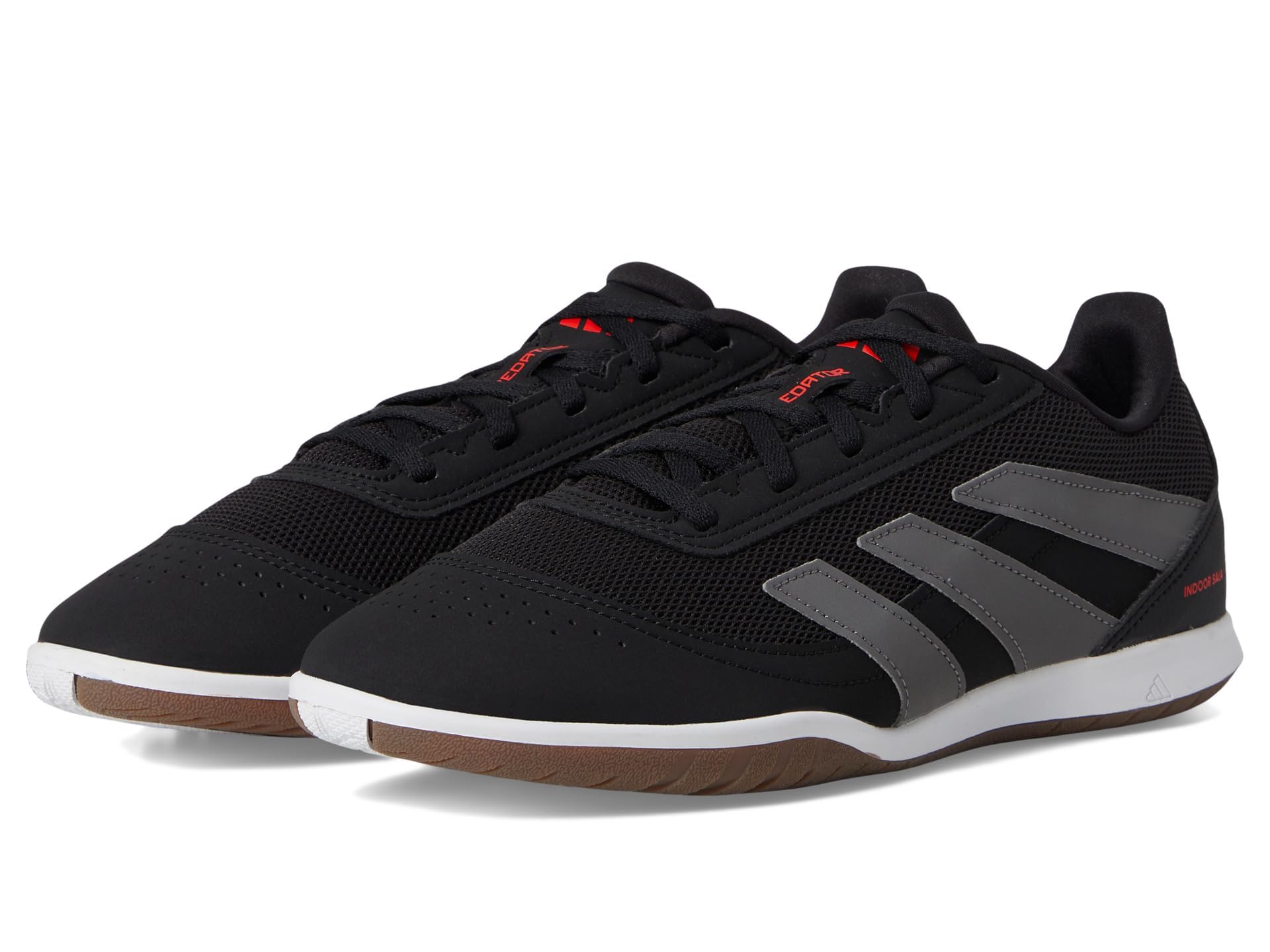 adidas Unisex Predator Club Indoor Sneaker, Black/Grey/Lucid Red, 8 US Men