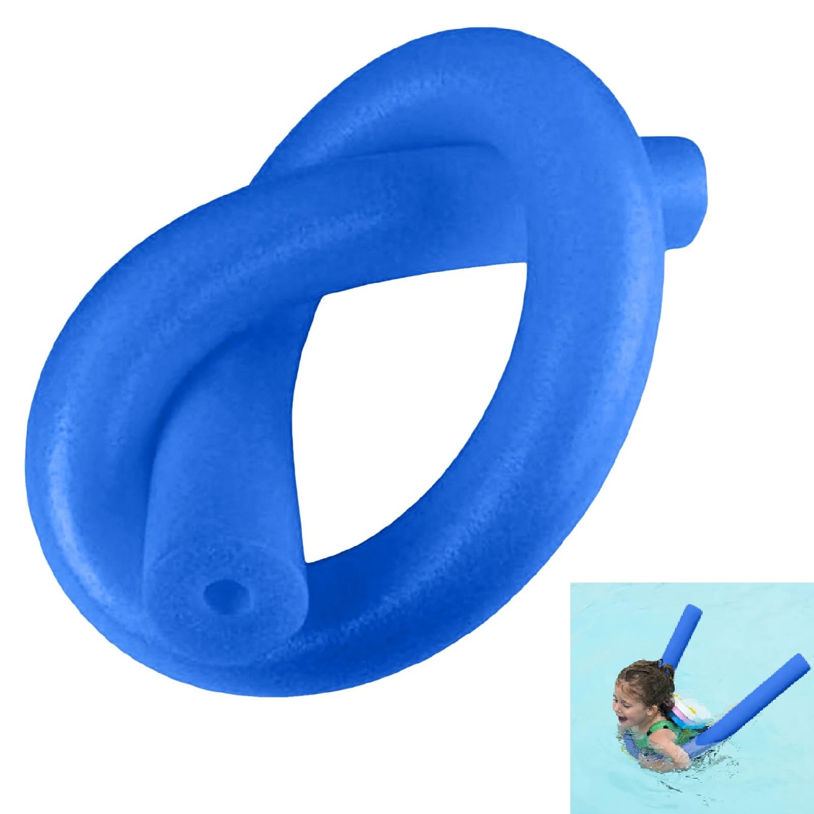 Swimming Pool Noodle Colorful Floating Pool Noodles with Hole Flexible Noodles Foam Tube Floating Foam Sticks Multipurpose Water Sports Equipment For Exercise Fun Water Sports Summer (1, Blue)