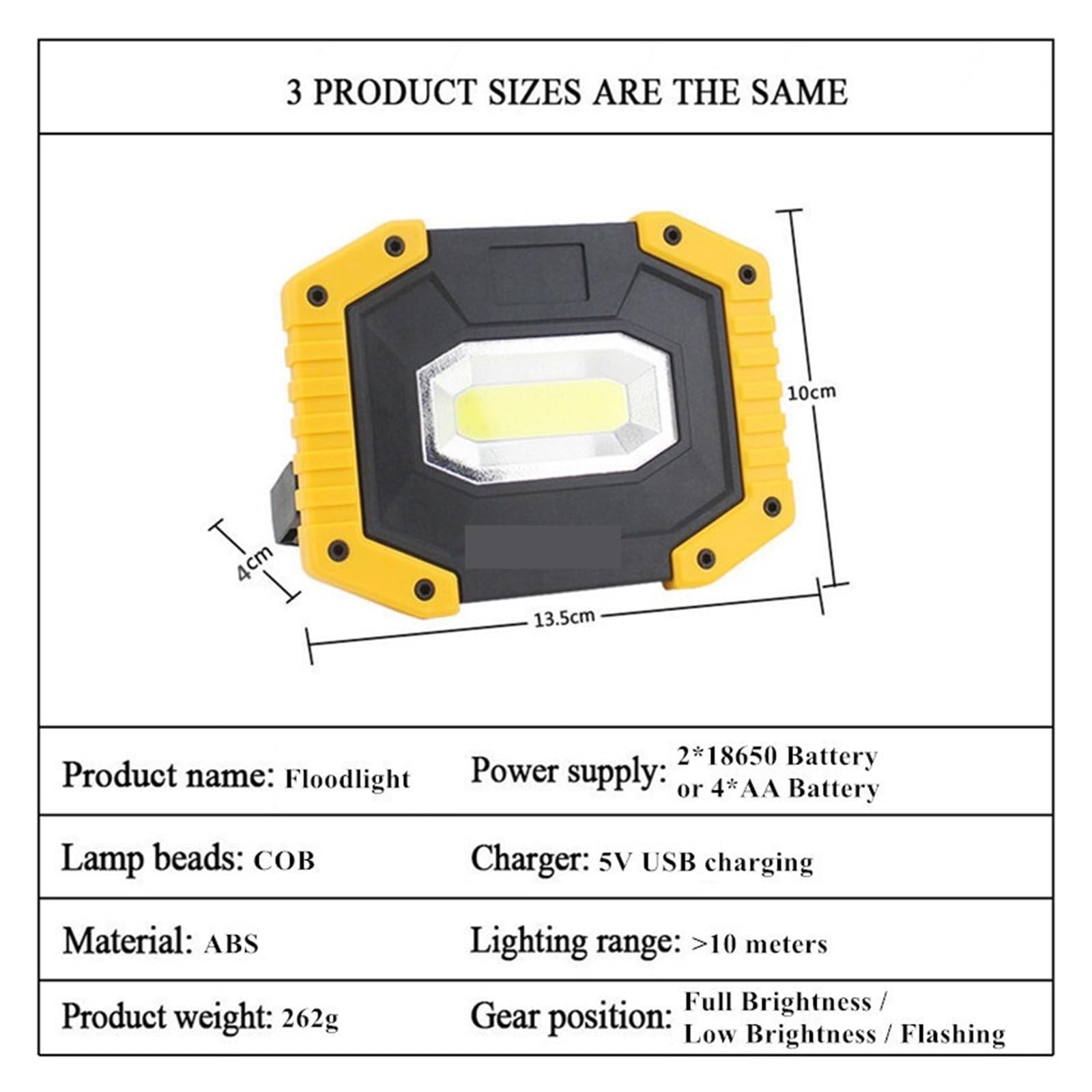 Fari da esterno, luci esterne, Proiettore LED COB Portatile 20W Luce Di Inondazione Ricaricabile Lampada Di Emergenza Esterna Torcia Elettrica Acquisto Opzionale Batteria 18650 ,per porta d'ingresso,