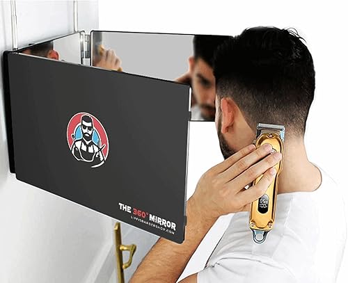 Miniatura 10 de The Mini 360 Espejo para cortes de pelo para hombres con luz - Espejo de 3 vías para cortar el cabello - Espejo de tres vías para cortar tu propio