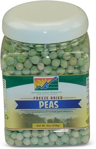 Mother Earth Products chícharos secos congelados, peso neto de 8oz